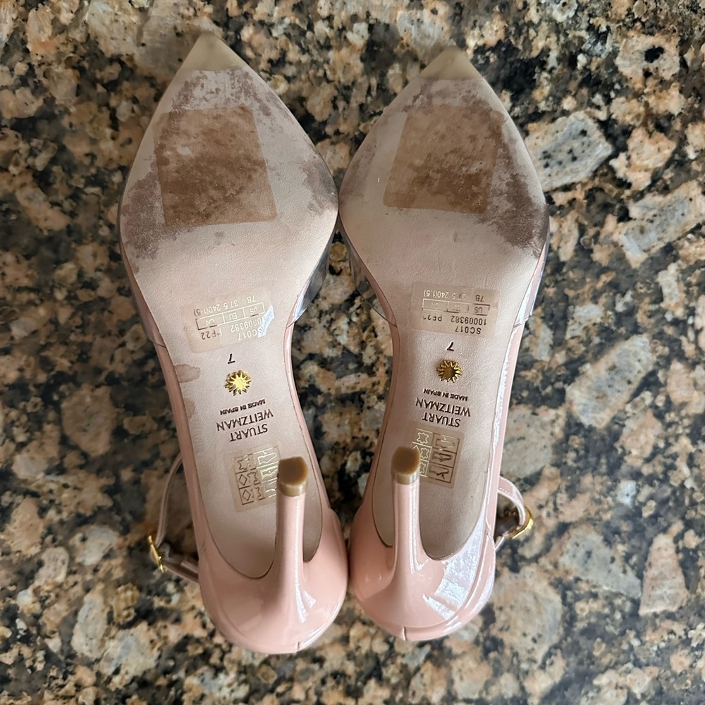 Stuart Weitzman Stuart PVC Pointed Toe Pump - Picture 7 of 9